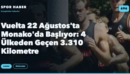 Vuelta 22 Ağustos’ta Monako’da Başlıyor: 4 Ülkeden Geçen 3.310 Kilometre